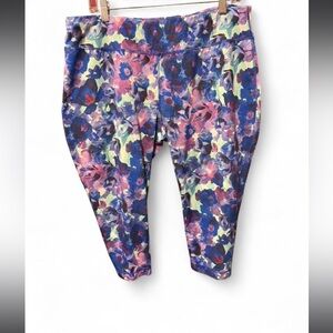 Danskin Now Floral Capri Leggings Womens xl